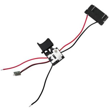 Imagem de Interruptor Preto com Led e Contato Bateria Compatível com Parafusadei