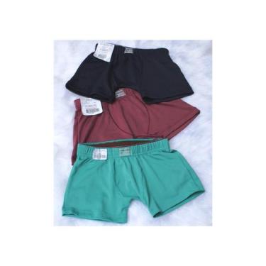 Imagem de Cueca Infantil Box Lisa Ev Kit 03 Pçs Cores Variadas - Rihomo, P