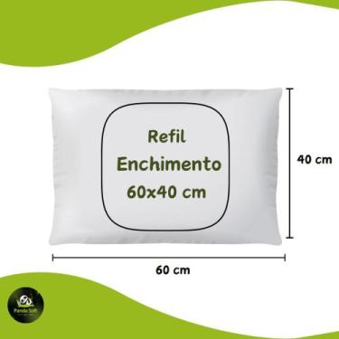 Imagem de Enchimento de Almofada Refil - 40x60 - 1 Unidade - bambusoft