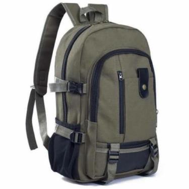 Imagem de Kit 2 Mochila de Lona Unissex Casual QL096 - Kingleen, Verde