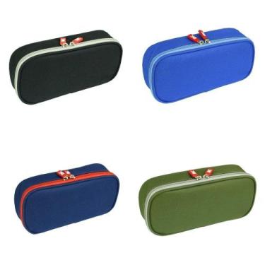 Imagem de Estojo Escolar C/ Aba Baú Retangular E Tela Estojo Lapis Dac