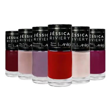 Imagem de Kit 6 Esmaltes 10ml Coleção Jéssica Riviery by Anita