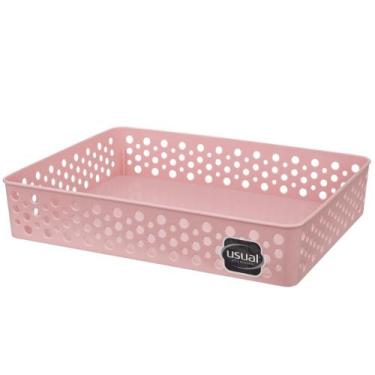 Imagem de Cesto Organizador Rattan Multiuso Armário Gaveta Lavanderia G (34x25) 