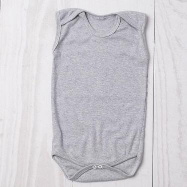 Imagem de Body bebê regata suedine 100% algodão - LETICIA CAT, Mescla, M