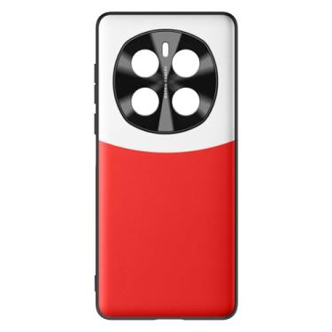 Imagem de POYUFRG Capa de couro para Honor Magic 7 Pro/7, capa de telefone com proteção de lente ultrafina fosca leve e proteção contra choque, vermelha, 7