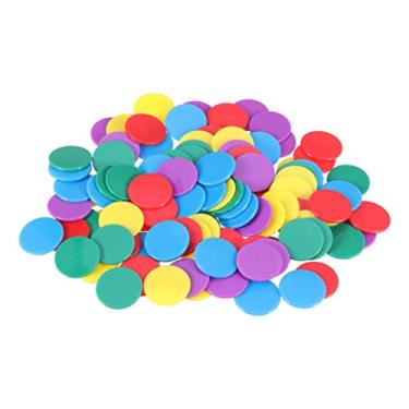 Imagem de Gogogmee 100 peças de fichas coloridas redondas de acrílico para jogos de tabuleiro de bingo e artigos de festa