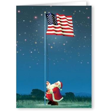 Imagem de Patriotic Chris As Card 18 Cards & Envelopes American Flag Greeting Card
