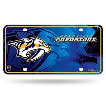 Imagem de Rico Industries Capacete NHL Nashville Predators Etiqueta Automática de Metal 21,5 cm x 28 cm - Ótimo para Caminhão/Carro/SUV