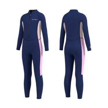 Imagem de Seaskin Roupa de mergulho infantil para meninos e meninas, roupa de banho térmica de 2 mm com zíper frontal