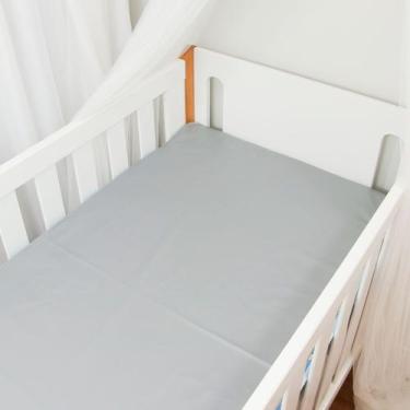Imagem de Capa Protetora Colchão de Berço Impermeável com Elástico 60x130-Cinza 