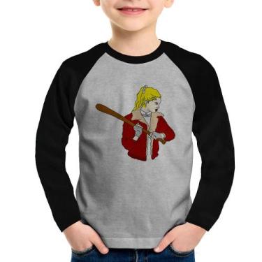 Imagem de Camiseta Raglan Infantil Baseball Girl Manga Longa - Foca na Moda, Cin