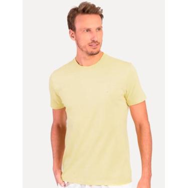 Imagem de Camiseta Aramis Masculina Basic Lisa Amarelo Claro, XGG