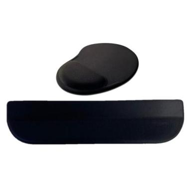 Imagem de Kit Apoio De Pulso P/teclado C/aba Curta + Mousepad C/apoio de Pulso (