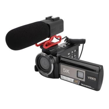 Imagem de Câmera de Vlogging WIFI 5K, Câmera Digital DV Com Tela de Toque IPS de 3 Polegadas, Câmera de Vídeo Portátil Anti-vibração de 56 MP Com Zoom Digital de 18X e Foco Automático para