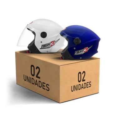 Imagem de Kit 2 Capacetes New Liberty 3 Abertos Pro Tork Moto Masculino Feminino
