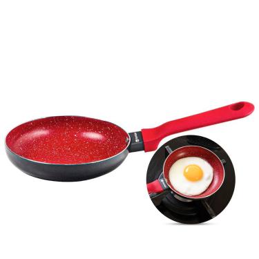 Imagem de Frigideira Ovo Cerâmica Antiaderente N14 Red Marble Duralar