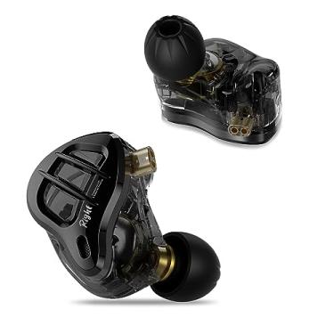 Imagem de KZ ZAR 1DD+7BA Fones de ouvido com fio, fones de ouvido para cantores, bateristas, músicos, com cabo destacável de 2 pinos, estéreo HiFi com isolamento de ruído com graves aprimorados IEM (com