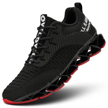 Imagem de Chopben Tênis de corrida masculino Blade antiderrapante, moderno, de malha respirável, sola macia, casual, atlético, Z73 preto, 39