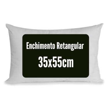 Imagem de Enchimento Retangular Para Almofadas 30x50cm, Refil de Fibra siliconada, Recheio de almofadas Baguete