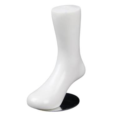 Imagem de Esquirla Suporte de exibição de pé de manequim de meia infantil, suporte de modelo de pé humano, modelo de exibição de meia para lojas, meias, fotografia, White H 15cm