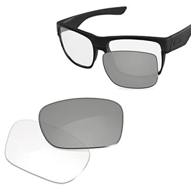 Imagem de Glintbay Lentes de óculos de sol de substituição 100% precisas para Oakley TwoFace OO9189 - fotocromáticas transparentes não polarizadas
