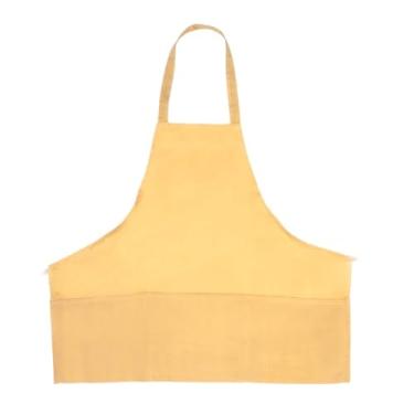 Imagem de Avental de babador aprovado pelo chef de 63,5 cm | Blusa profissional de meio comprimento com (2) bolsos frontais para restaurante, cozinha, padaria, açougueiro | Gravatas ajustáveis, unissex, lavável