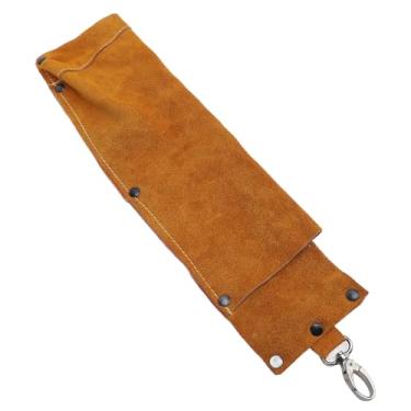 Imagem de Saco de Haste de Soldagem Recipiente de Armazenamento de Eletrodo de Couro Retardador de Chama, Design Espesso Com Gancho de Suspensão para Material PU Externo Fabricado, Terno