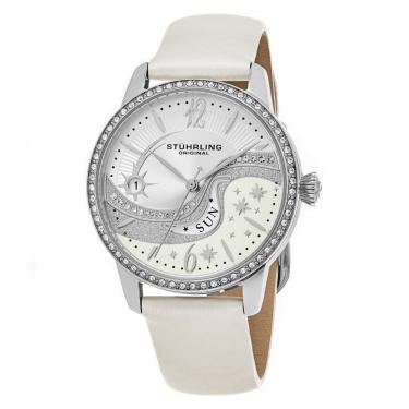 Imagem de Relógio Feminino Stuhrling Sinfonia 439 Quartzo 37mm, Branco Clássico