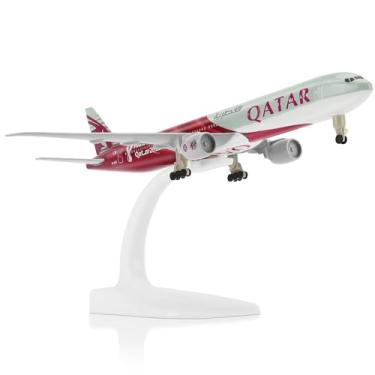 Imagem de Busyflies Modelo de avião fundido da Copa do Mundo do Catar B777 1/300 para coleções e exibição