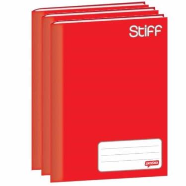 Imagem de Caderno Brochurão Jandaia Stiff 48 Folhas Vermelho 10 Unidades