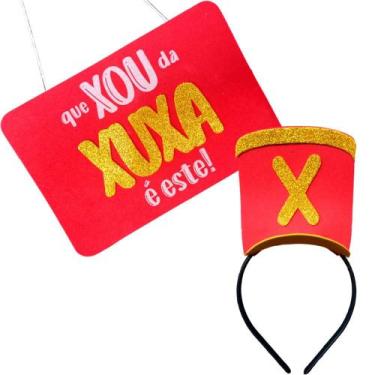 Imagem de Plaquinhas Carnaval Personalizada Xou da Xuxa é Este Kit Tiara Paquita