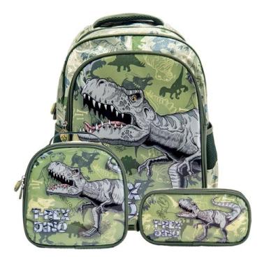 Imagem de Mochila Infantil Com Rodinha Kit Escolar + Lancheira Estojo - OKI-NI, 
