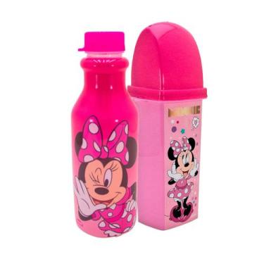 Imagem de Kit Escolar Garrafa de Água Infantil 500 ML e Porta Escova de Dente In
