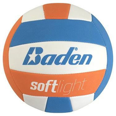 Imagem de Baden | Softlight VXT1 | Capa FlexFoam sem picadas | Voleibol de treinamento leve para jovens | Jogadores jovens K-5 | Tamanho oficial 5 + 20% mais leve | Azul/Laranja | Bola oficial da BYOP