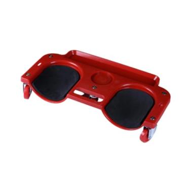 Imagem de WeiLaiKeQi Rolando Creeperper/Pads Tool Bandejador de ferramentas Fácil de usar o rolamento de carga forte com 5 rodízios giratórios para garagem para casa, Vermelho