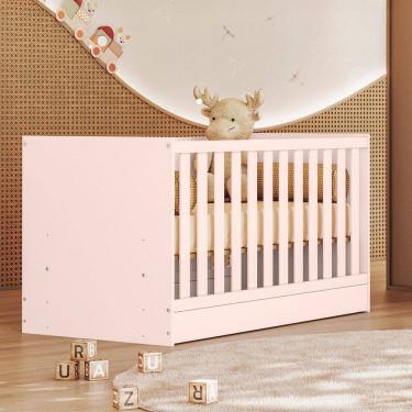 Imagem de Berço Mini Cama Doce Sonho Rosa Acetinado  - Qmovi