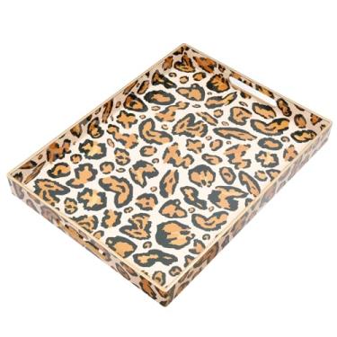 Imagem de AGIOTA Bandeja de mesa de café, bandejas de servir com alças, bandeja grande para mesa de centro otomana, bandejas modernas para sala de estar