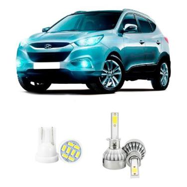 Imagem de Lampada Led Farol Alto Hyundai Ix35 2010 A 2015 20000lm - V10, Branco
