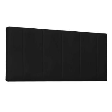 Imagem de Painel para Cama Box Casal Ravenna Poliuretano Preto