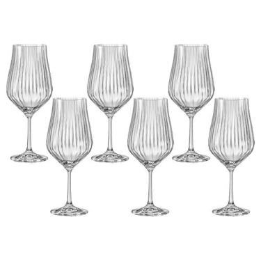 Imagem de Taça de Cristal Bohemia Para Vinho 550 ml Tulipa Optic 6 Peças - Bohem