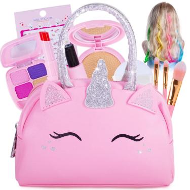 Imagem de Kit de maquiagem Sprinkles Toyz Pretend Play Unicorn com bolsa para meninas