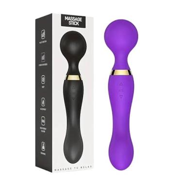 Imagem de Massageador Vibrador Intimo Elétrico de Silicone Ponta Dupla - YODHE (Roxo)