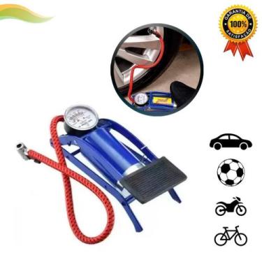 Imagem de Bomba De Ar de Pedal Manual para Encher Pneu Bike, Bicicleta, carro, m
