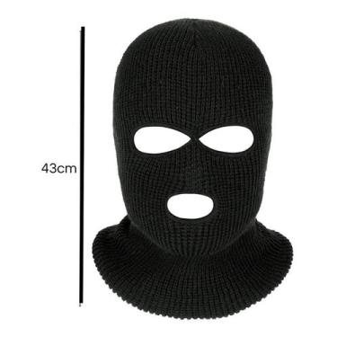 Imagem de Touca Ninja Balaclava 3 Furos Motoqueiro Cor Preta - SEAIMPORTS