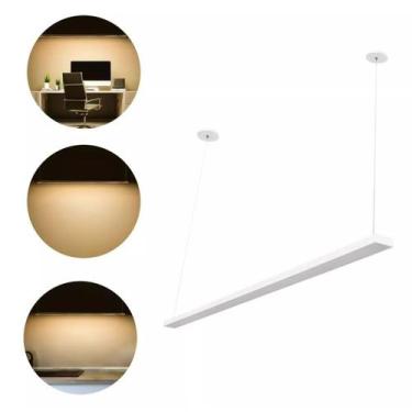 Imagem de Luminaria De Teto Pendente Led Slim 90cm 36w Alta Potência - TANGERINA