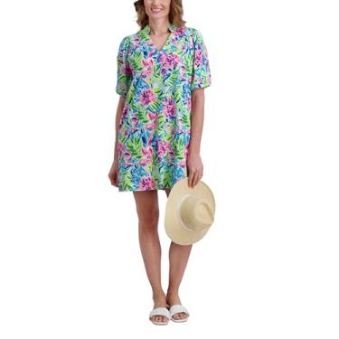 Imagem de Stella Parker Roupa feminina de verão casual para viagem, vestido de verão para resort, saída de praia, vestido de férias, Azul multi, GG