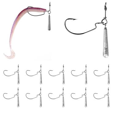 Imagem de Jika/Tóquio/Drop Shot, equipamento de pesca substituível para peso/anzol, 10/12 peças para pesca de robalo 1/8 3/16 1/4 3/8 1/56.7 g