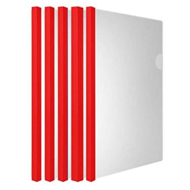 Imagem de Tampas de relatório transparentes para barra deslizante, 10 mm, 18C, capacidade de 40 folhas, pasta organizadora de pastas de arquivo de apresentação de currículo transparente para papel tamanho A4