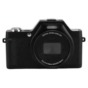 Imagem de Câmera Digital 4K, Câmera Digital HD de 58 MP, Câmera de Vlogging Com Foco Automático e Zoom Digital de 20x, Tela LCD IPS HD de 2,88 Polegadas, Câmera de Viagem Portátil (preto)