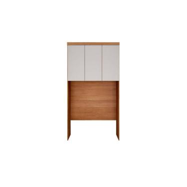 Imagem de Módulo de Quarto Rizon Armário Ponte Aéreo Solteiro /Linea c/ 3 Portas Cumaru/Fendi 25 - Novo Horizonte